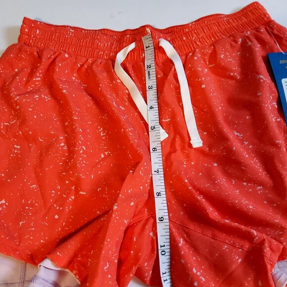 Brooks Womens Moment 5" 2-In-1 Speckle Print Running Shorts XS Elastic Waist - Picture 5 of 12